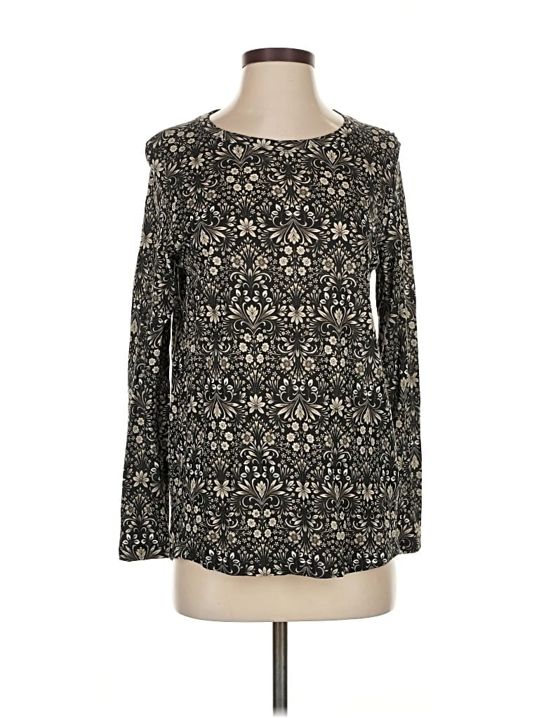 Joe Fresh Long Sleeve Top Black Boatneck Tops In Black