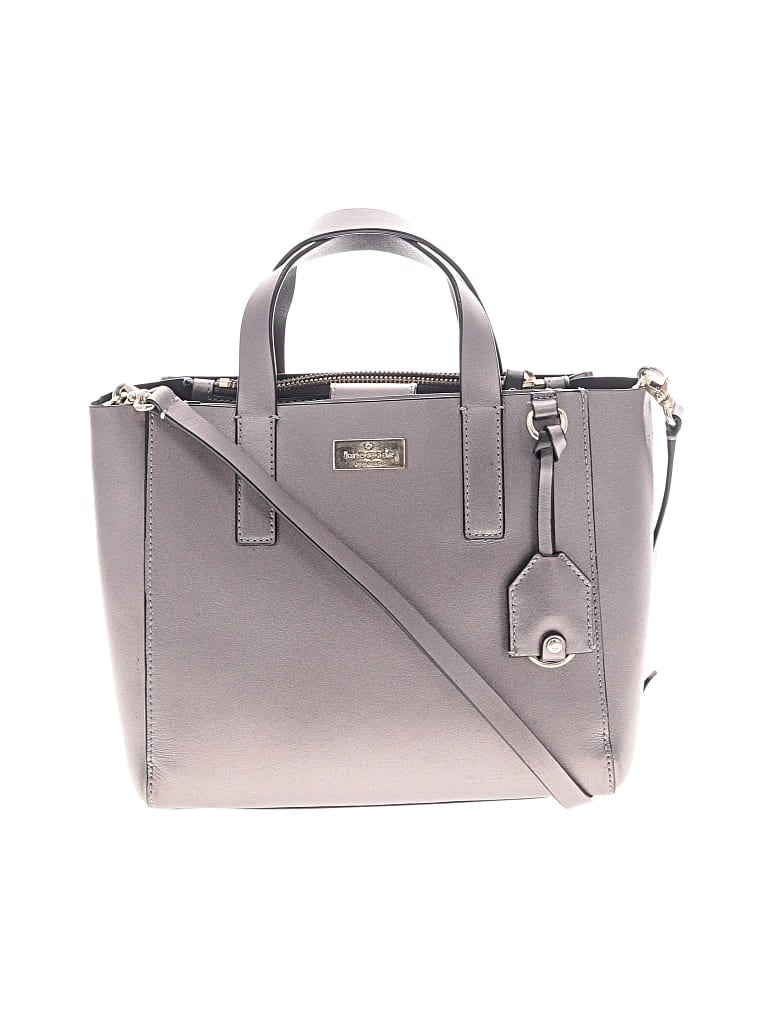 Pre-owned Kate Spade New York Leather Satchel In Silver