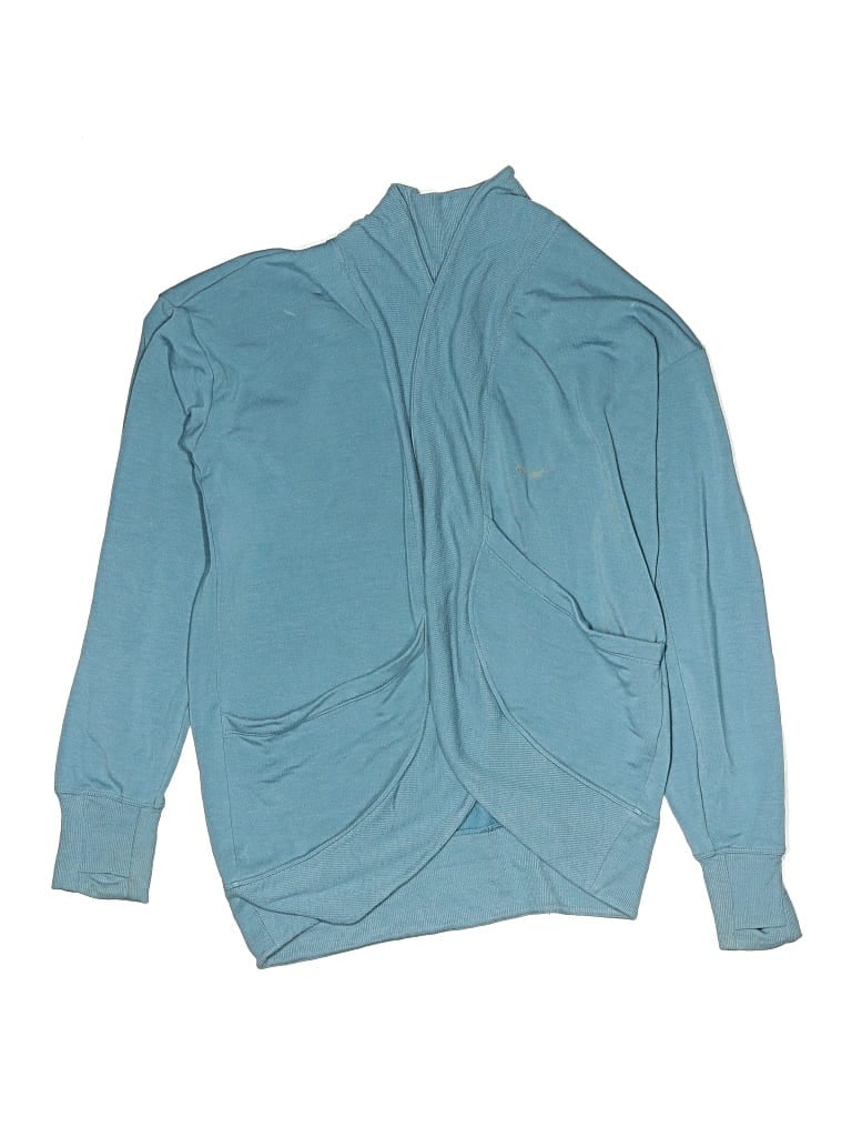 Pre-owned Athleta Girl Kids' Cardigan Sweater In Blue