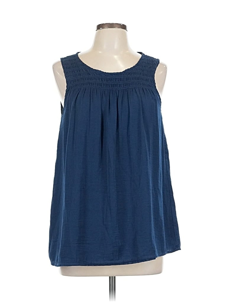 Pre-owned Unbranded Sleeveless Blouse In Blue
