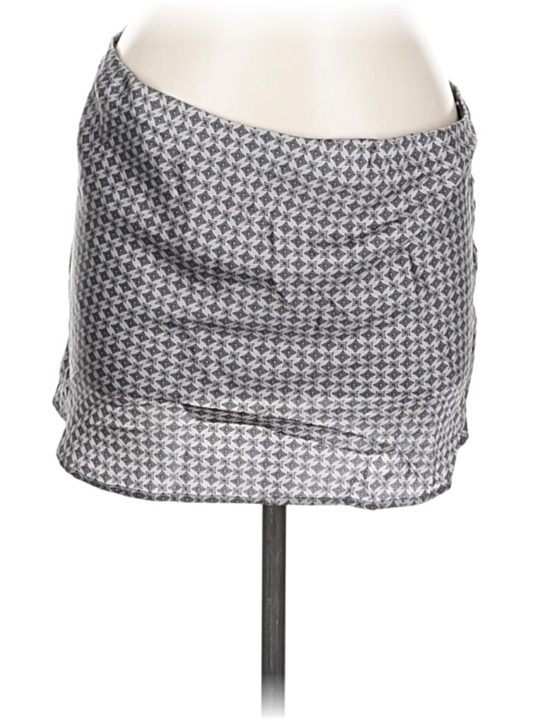 Pre-owned Reformation Silk Skirt In Gray