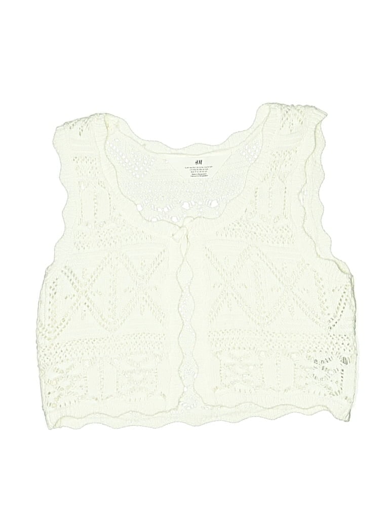 Pre-owned H&m Kids' Sleeveless Blouse In White