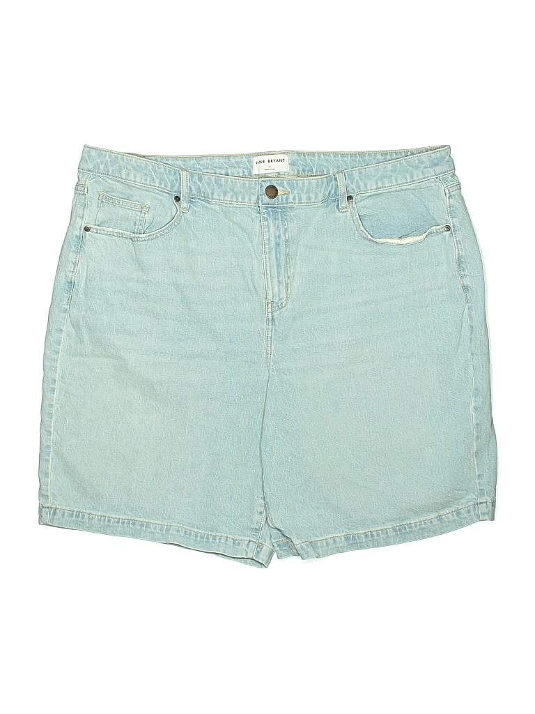 Pre-owned Lane Bryant Denim Shorts In Blue