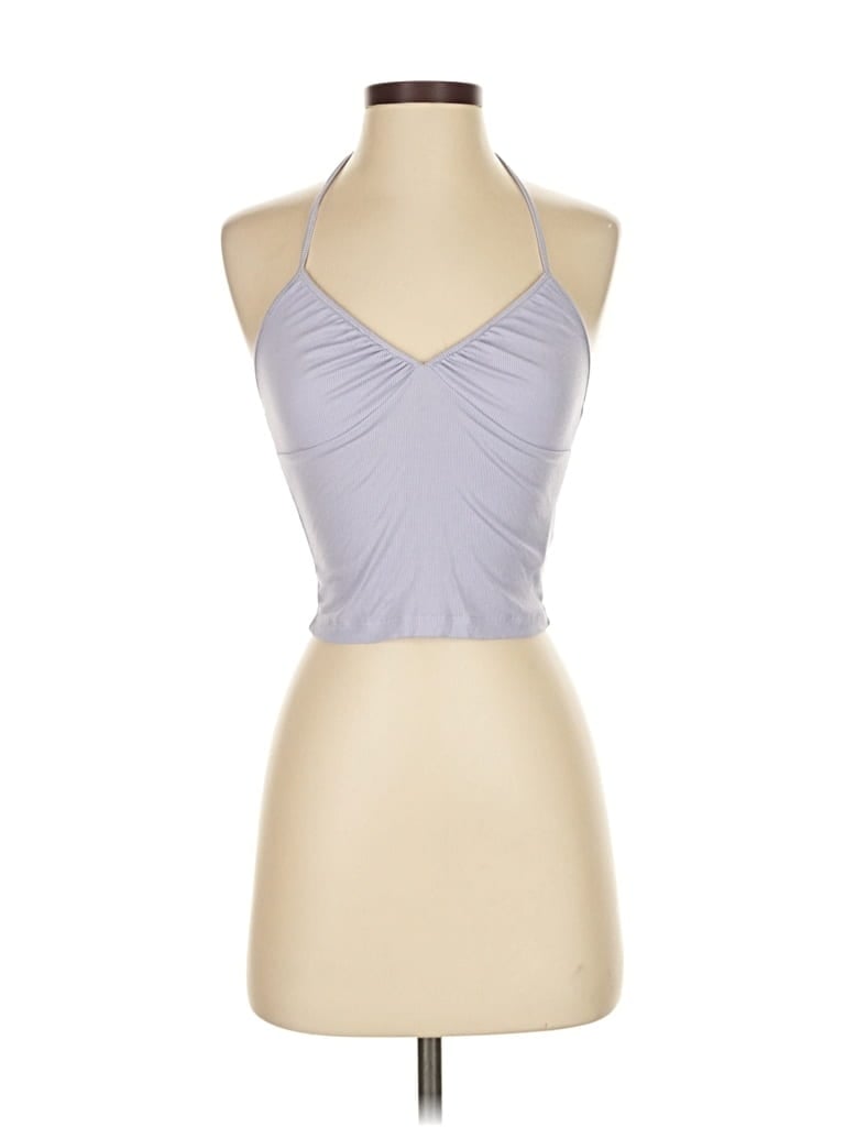 Pre-owned Sun-deh Tank Top Silver Halter Neckline Tops