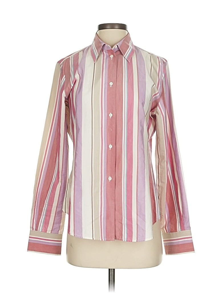 Pre-owned Loro Piana Long Sleeve Button Down Shirt In Pink