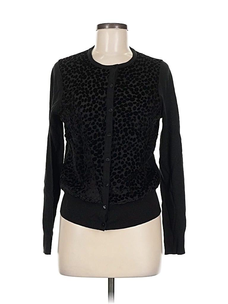 Pre-owned Ann Taylor Cardigan Sweater In Black