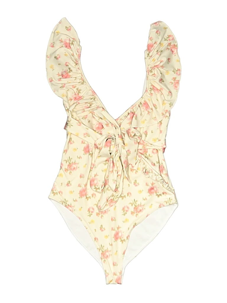 Pre-owned Loveshackfancy One Piece Swimsuit In White