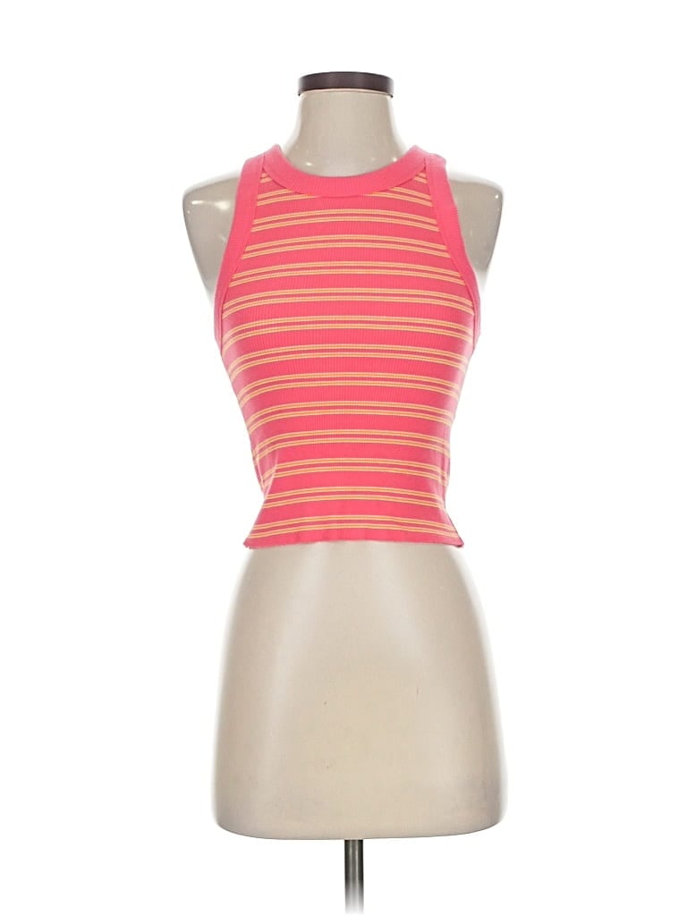 AERIE Pre-owned Tank Top Pink Halter Neckline Tops