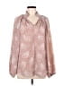 Bucketlist 100% Polyester Animal Print Brown Long Sleeve Blouse Size M - photo 1