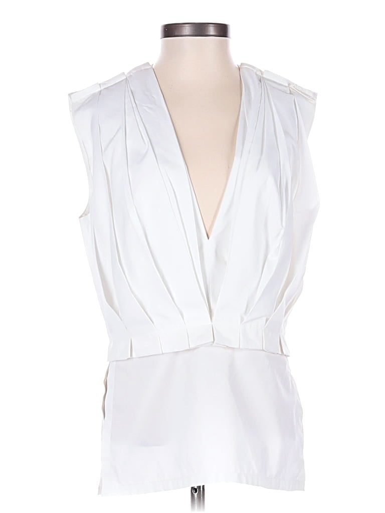 Pre-owned Marni Sleeveless Blouse In White