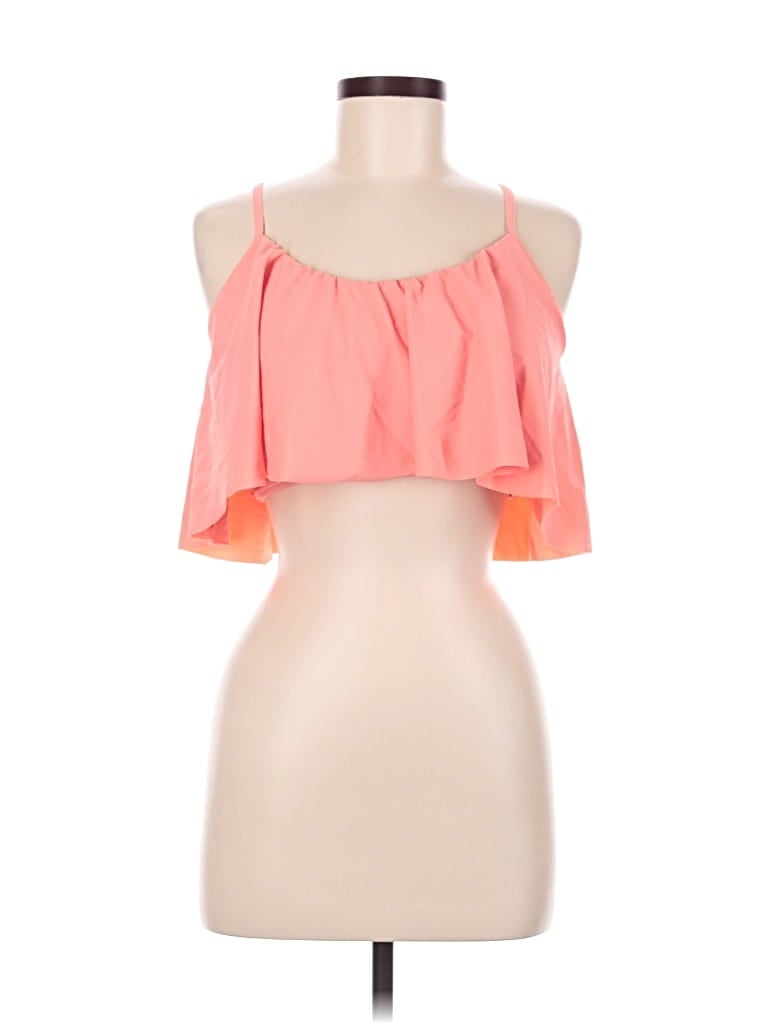 UNBRANDED Pre-owned Tank Top Orange Strapless Neckline Tops