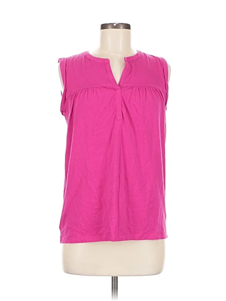 Pre-owned Ann Taylor Loft Sleeveless T-shirt In Pink