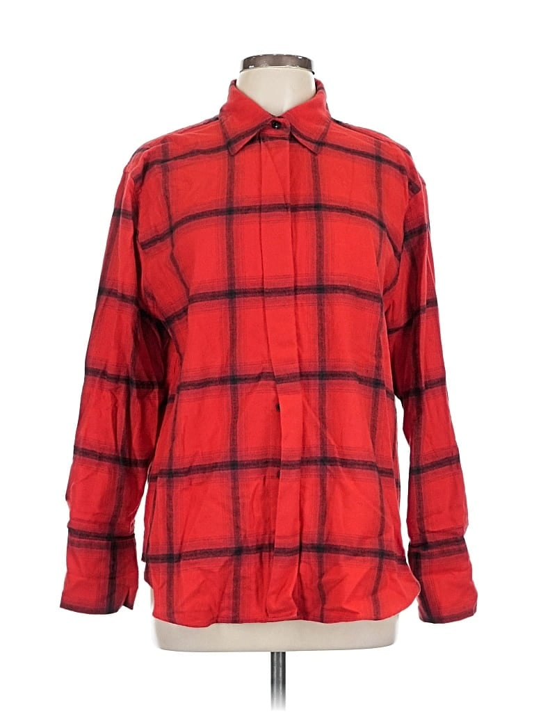 BANANA REPUBLIC Pre-owned Long Sleeve Button Down Shirt In Red