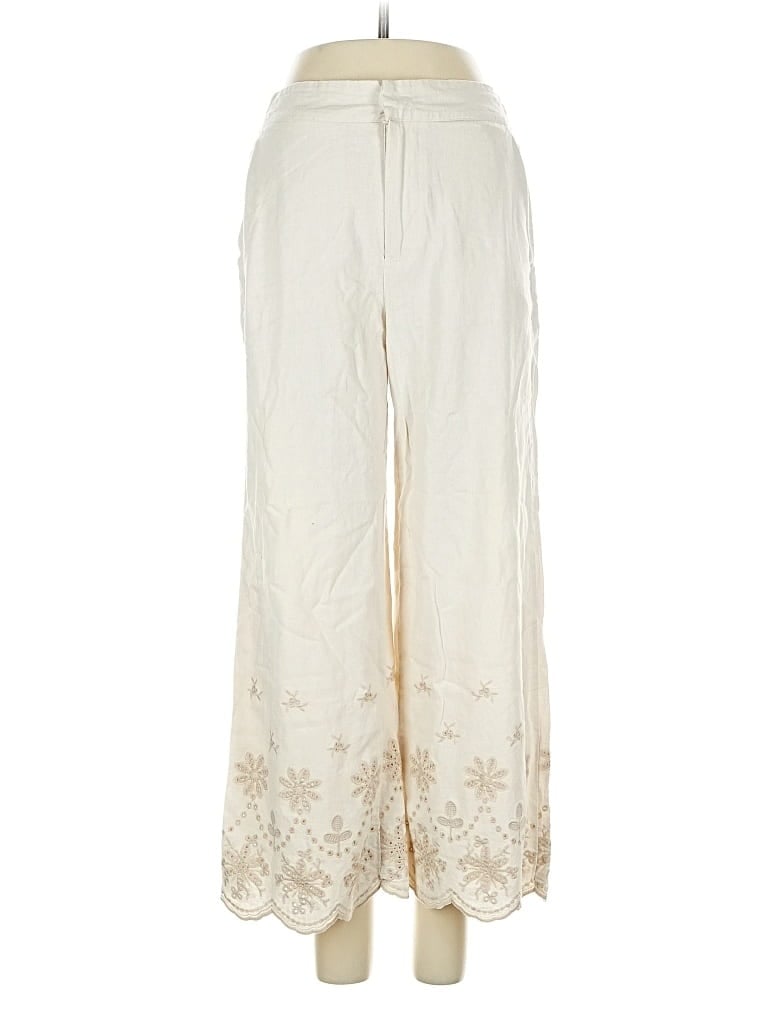 Pre-owned Tahari Linen Pants In White