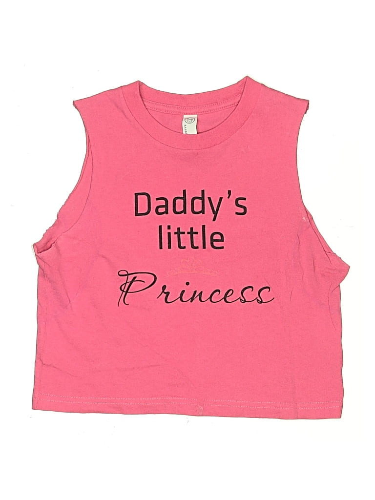 Pre-owned Rabbit Skins Kids' Sleeveless T-shirt In Pink