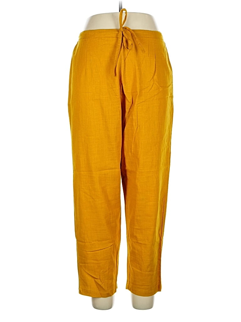 Pre-owned Unbranded Casual Pants In Yellow
