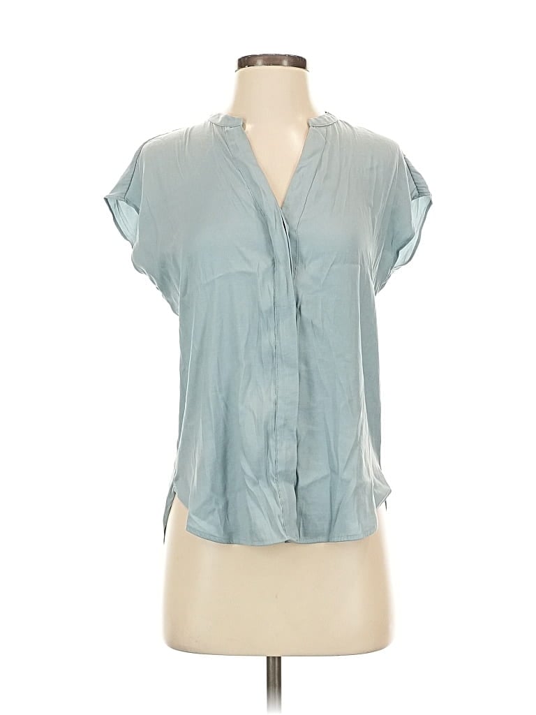 BANANA REPUBLIC Pre-owned Short Sleeve Blouse In Blue