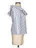 J.Crew 100% Cotton Blue 3/4 Sleeve Blouse Size 2 - photo 4