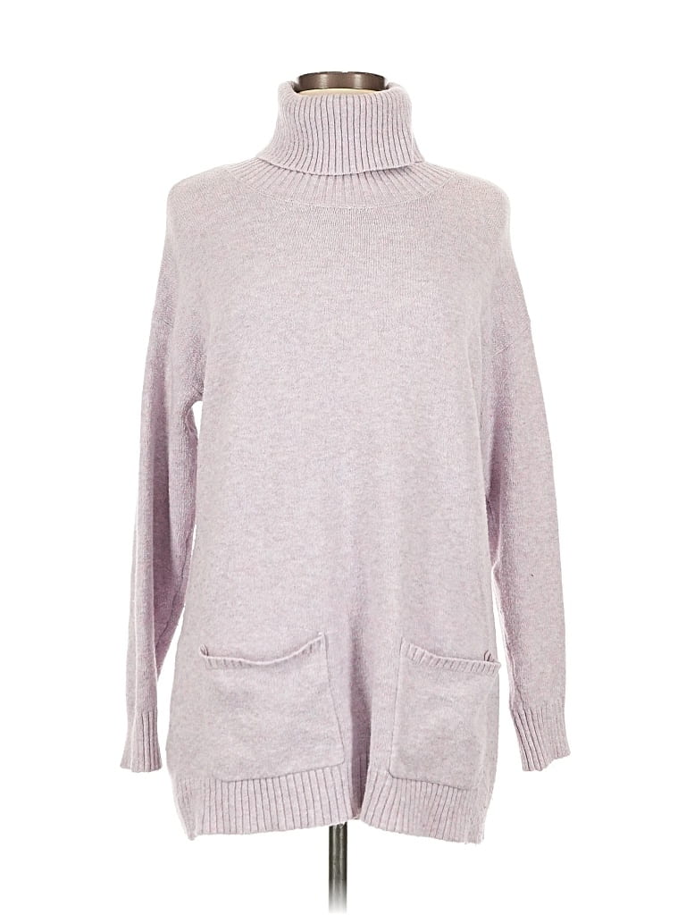 Pre-owned Ann Taylor Loft Outlet Turtleneck Sweater In Gray