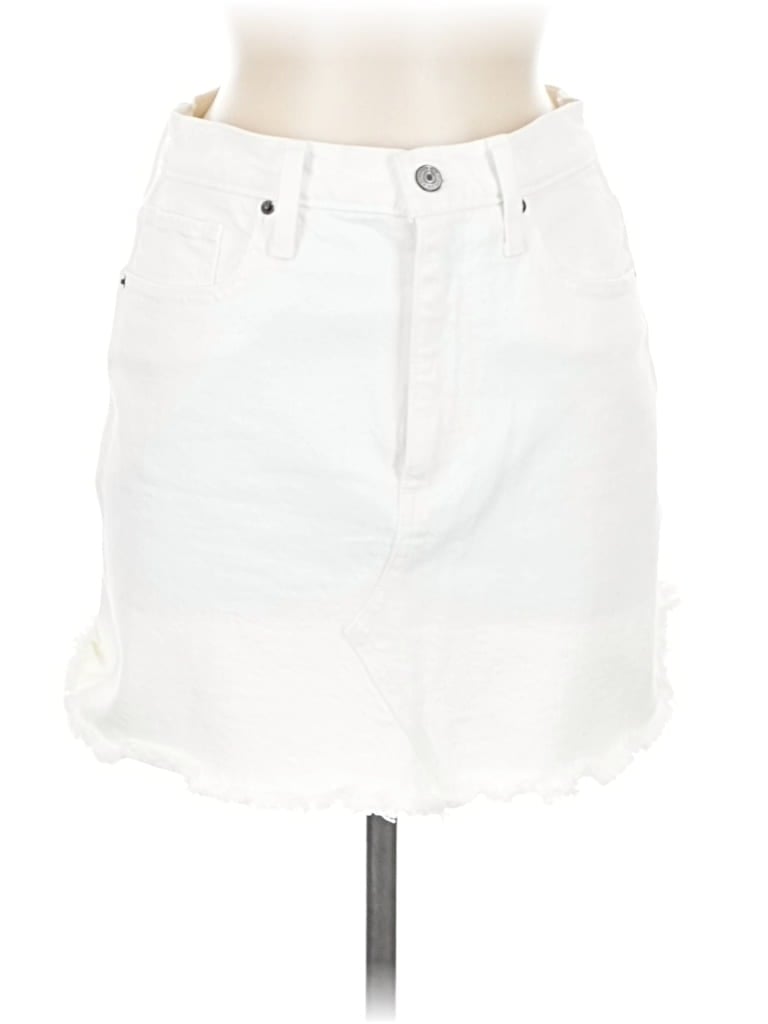 ABERCROMBIE & FITCH Pre-owned Denim Skirt In White