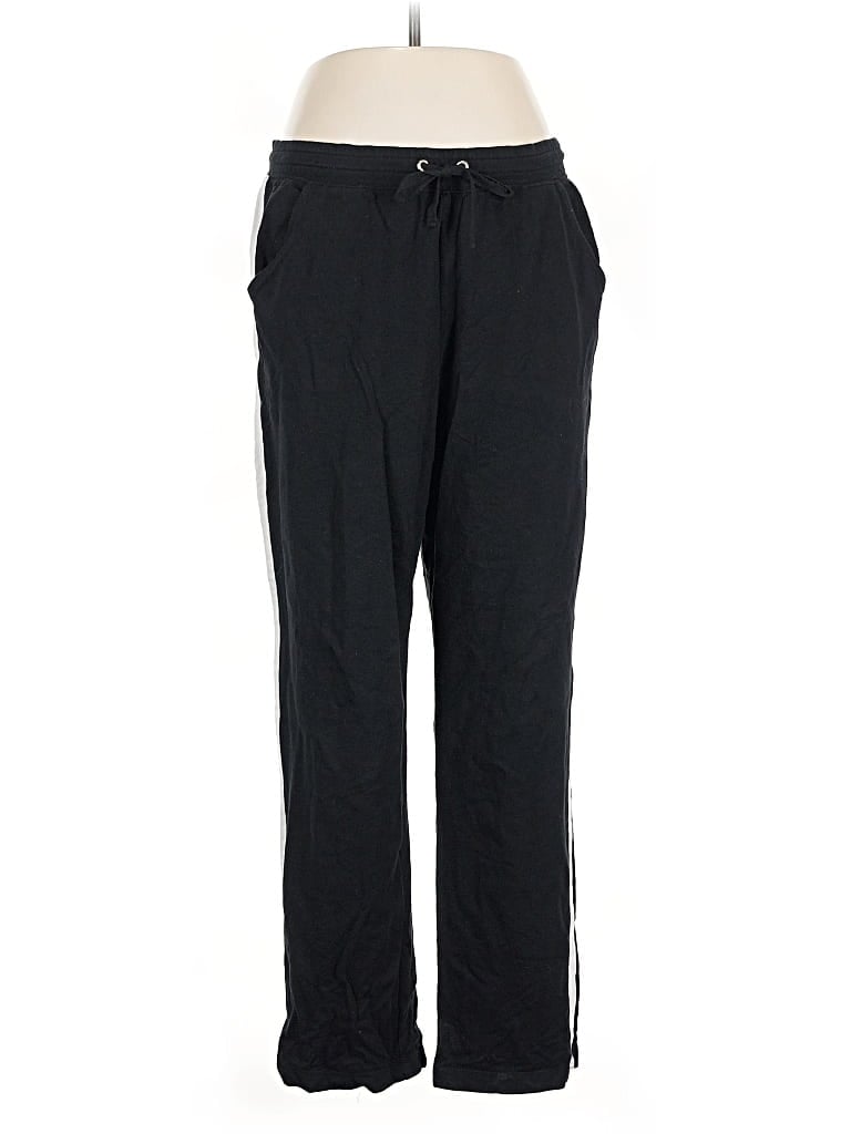 Pre-owned Karen Scott Sport Track Pants In Black