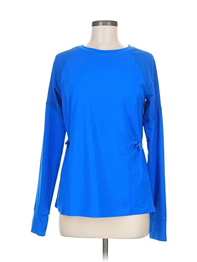 Pre-owned Fabletics Long Sleeve T-shirt In Blue