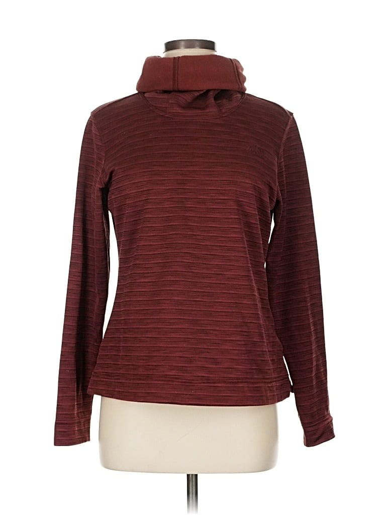 Pre-owned The North Face Turtleneck Sweater In Burgundy