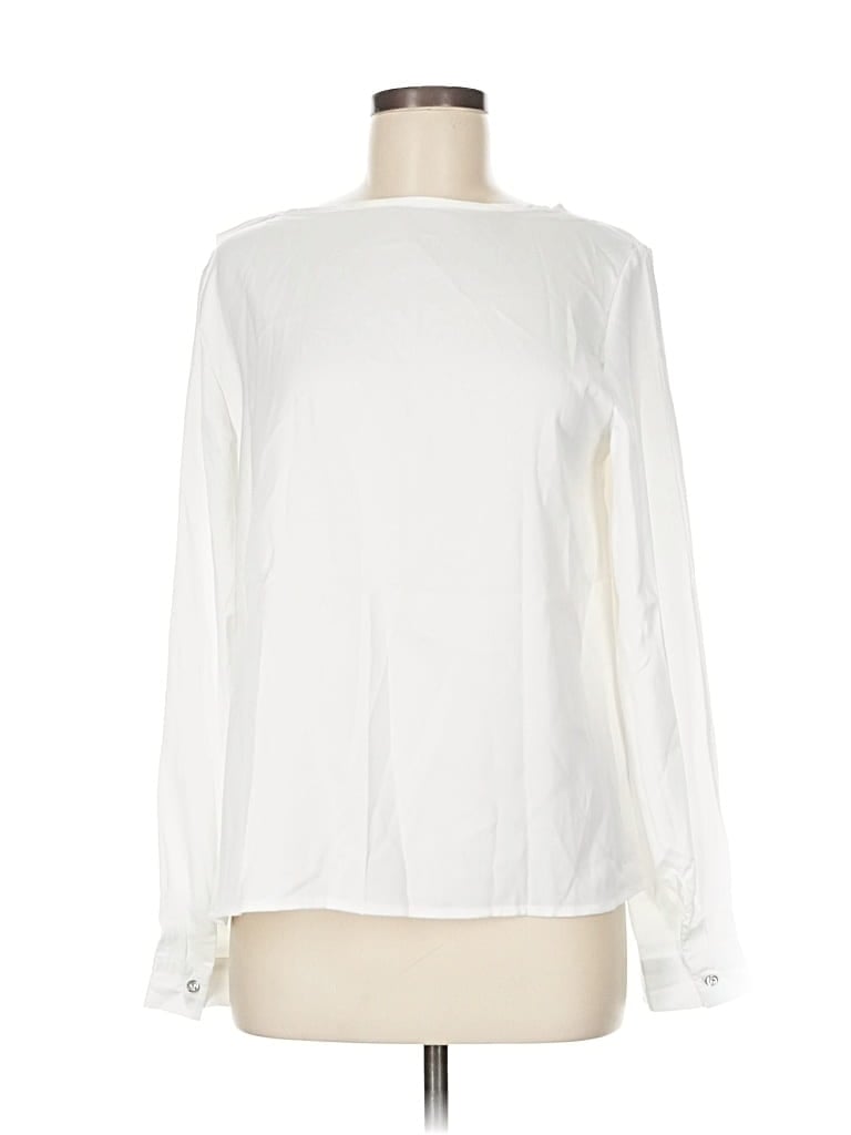 Pre-owned Unbranded Long Sleeve Blouse In White