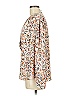 CAbi 100% Polyester Print Ivory Tan Long Sleeve Blouse Size M - photo 5