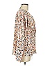 CAbi 100% Polyester Print Ivory Tan Long Sleeve Blouse Size M - photo 4