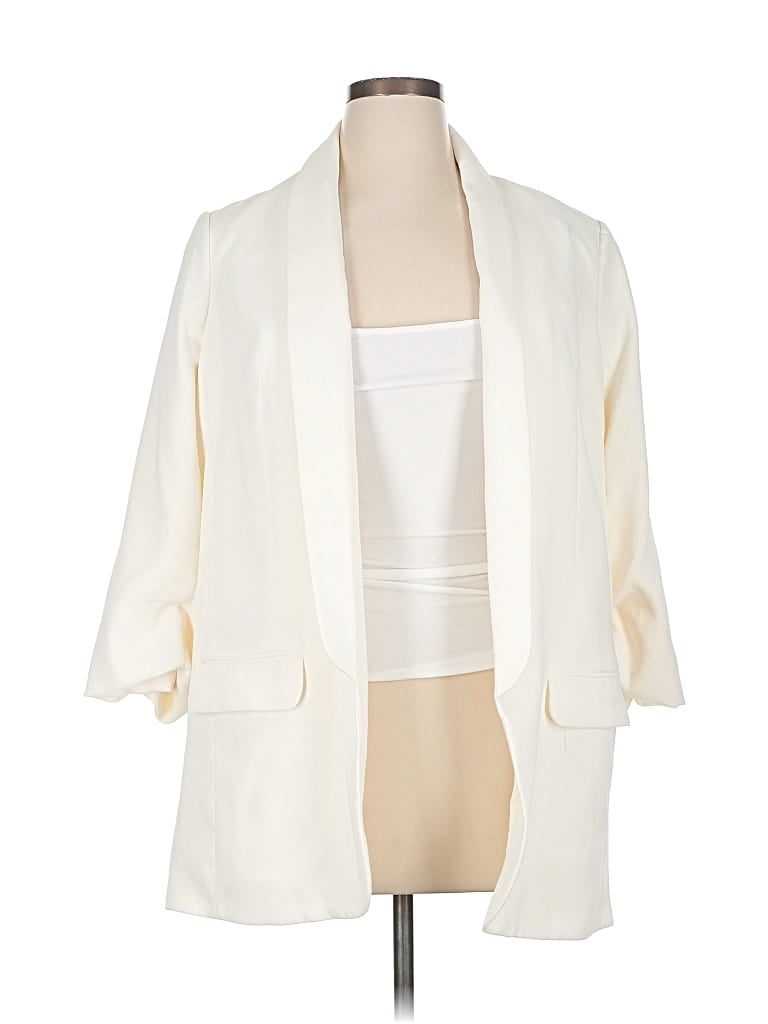 Pre-owned Express Blazer Jacket In White