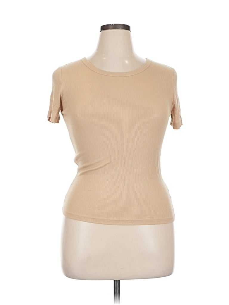 Pre-owned Timing Short Sleeve Turtleneck In Brown