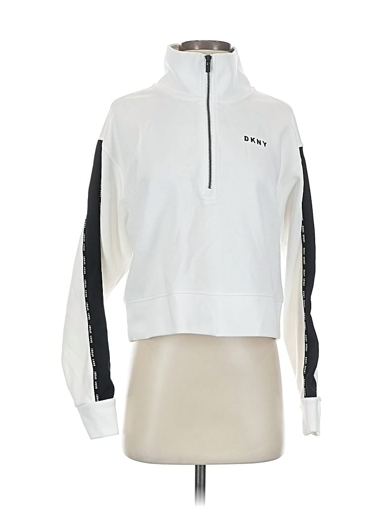 Pre-owned Dkny Sport Pullover Sweater In White