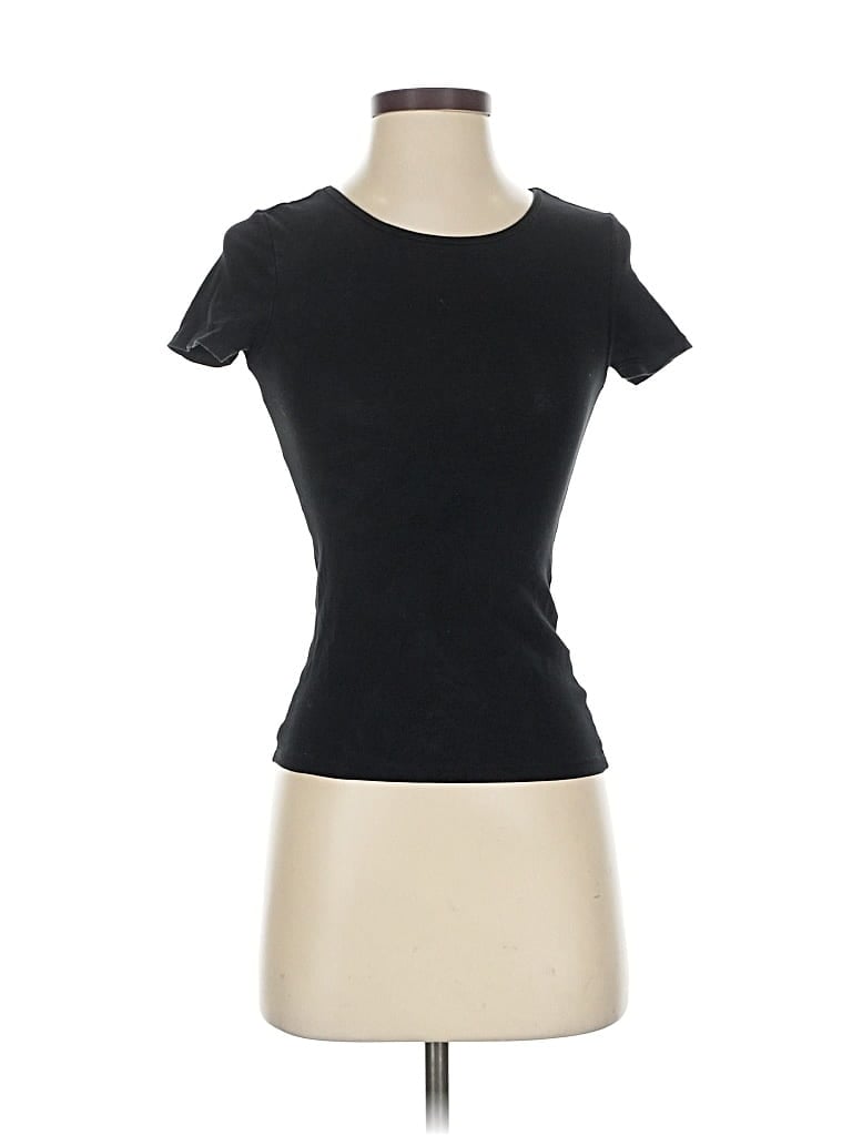 Pre-owned H&m Short Sleeve T-shirt In Black