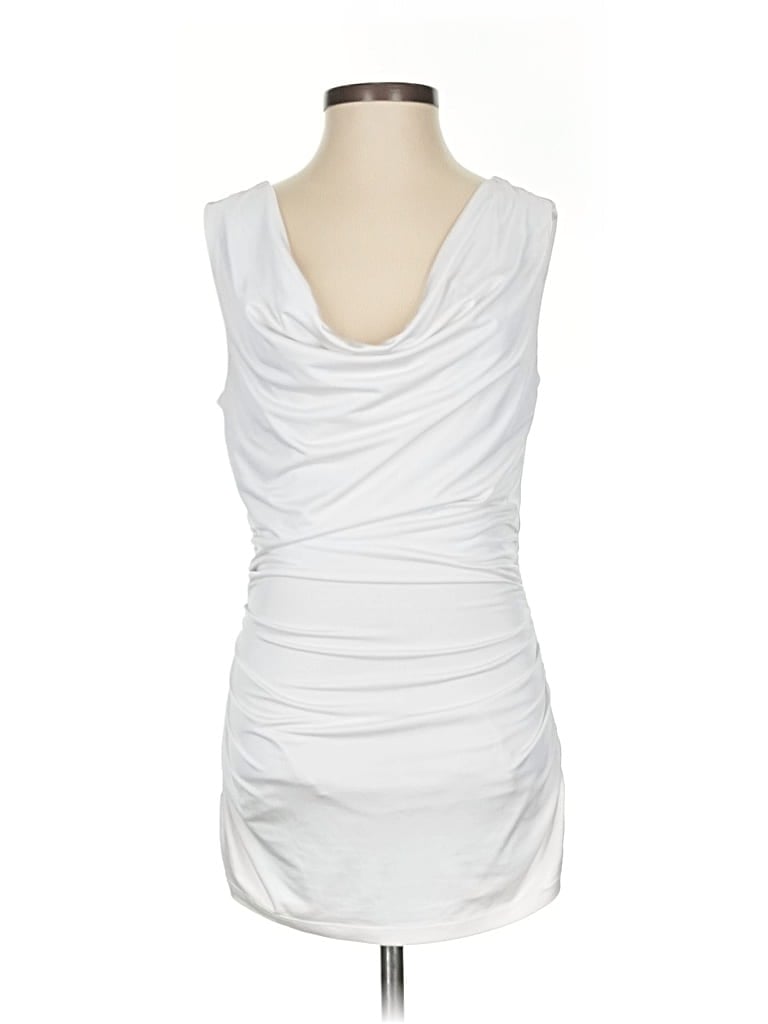 Pre-owned Caché Sleeveless Top Silver Cowl Neck Tops