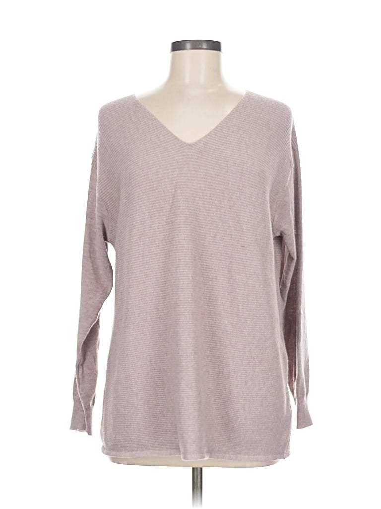 Pre-owned Ella Moss Pullover Sweater In Gray