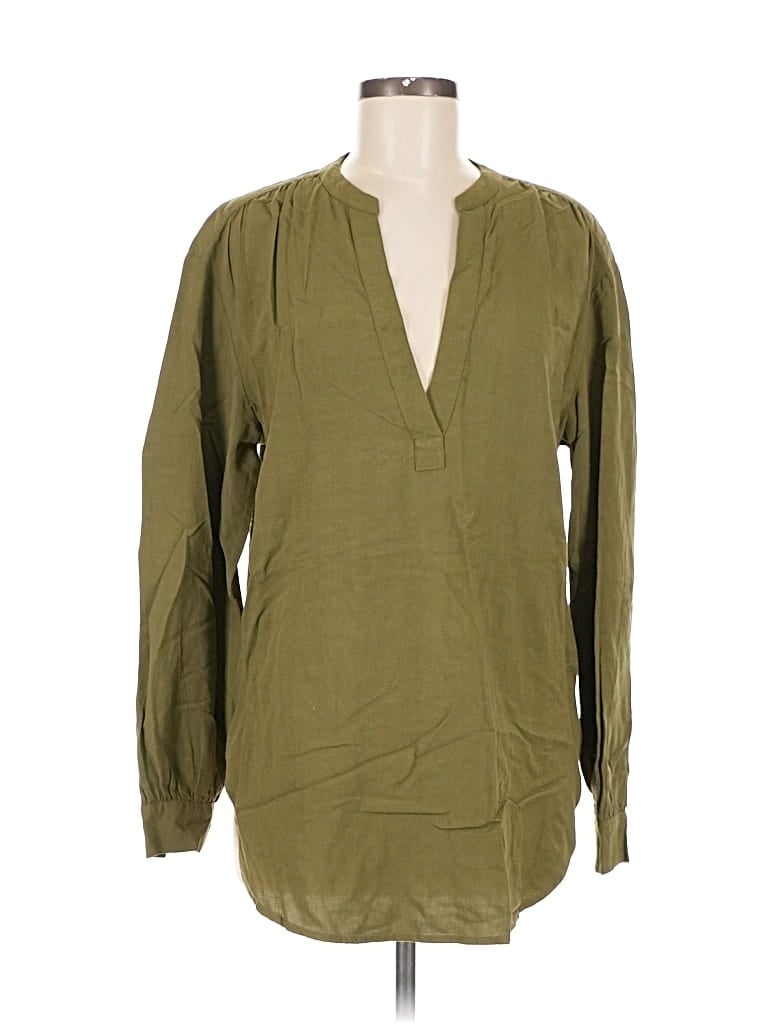 Pre-owned Gap 3/4 Sleeve Blouse In Green