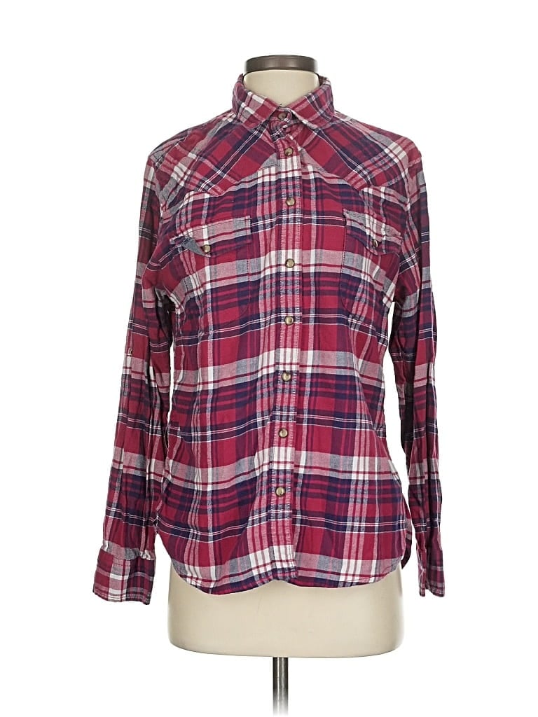 Click to view more detailed imagery on our partner's website Pre-owned Jachs Girlfriend Long Sleeve Button Down Shirt In Burgundy