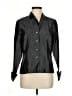 JS Collections 100% Acetate Metallic Black Long Sleeve Blouse Size 8 - photo 1