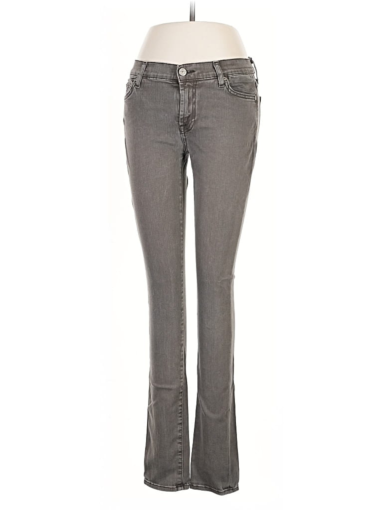 Pre-owned 7 For All Mankind Jeans In Gray