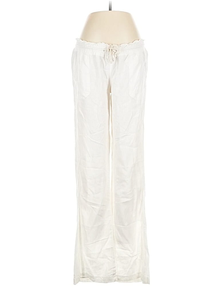 Pre-owned Roxy Linen Pants In White