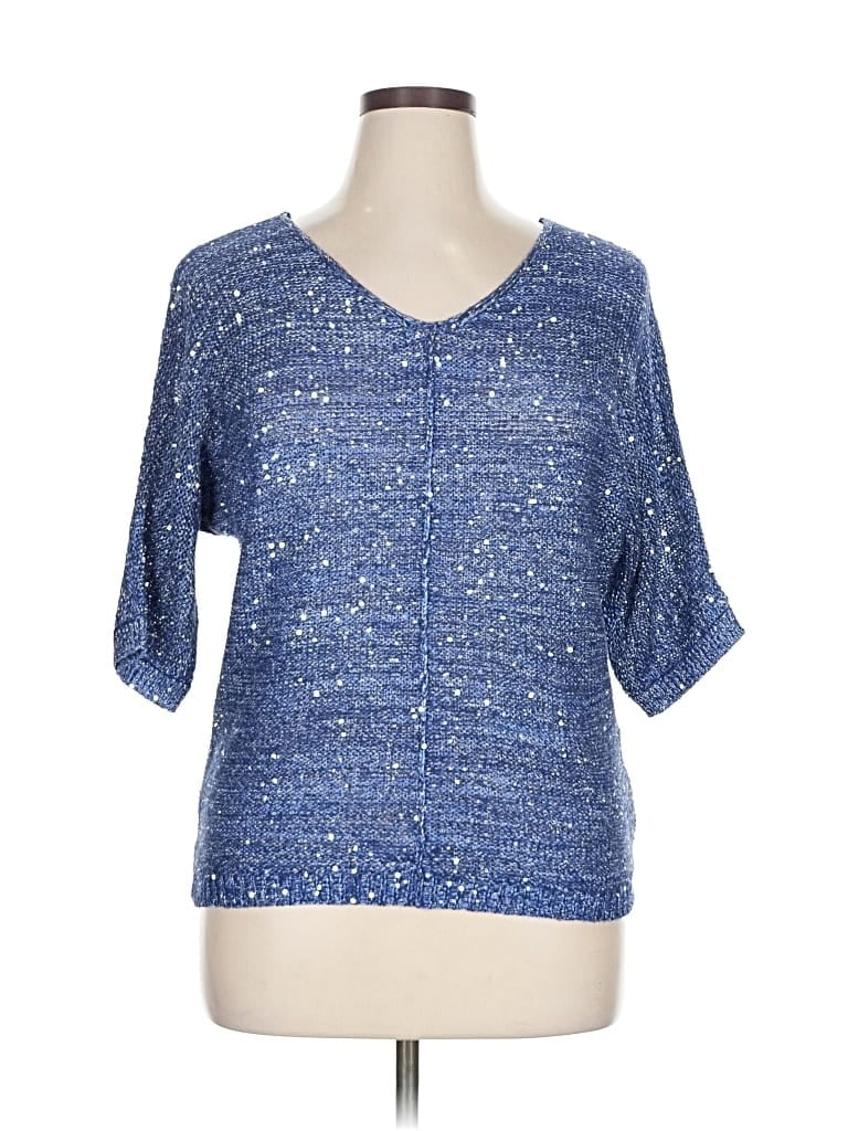 Pre-owned H By Halston Cardigan Sweater In Blue