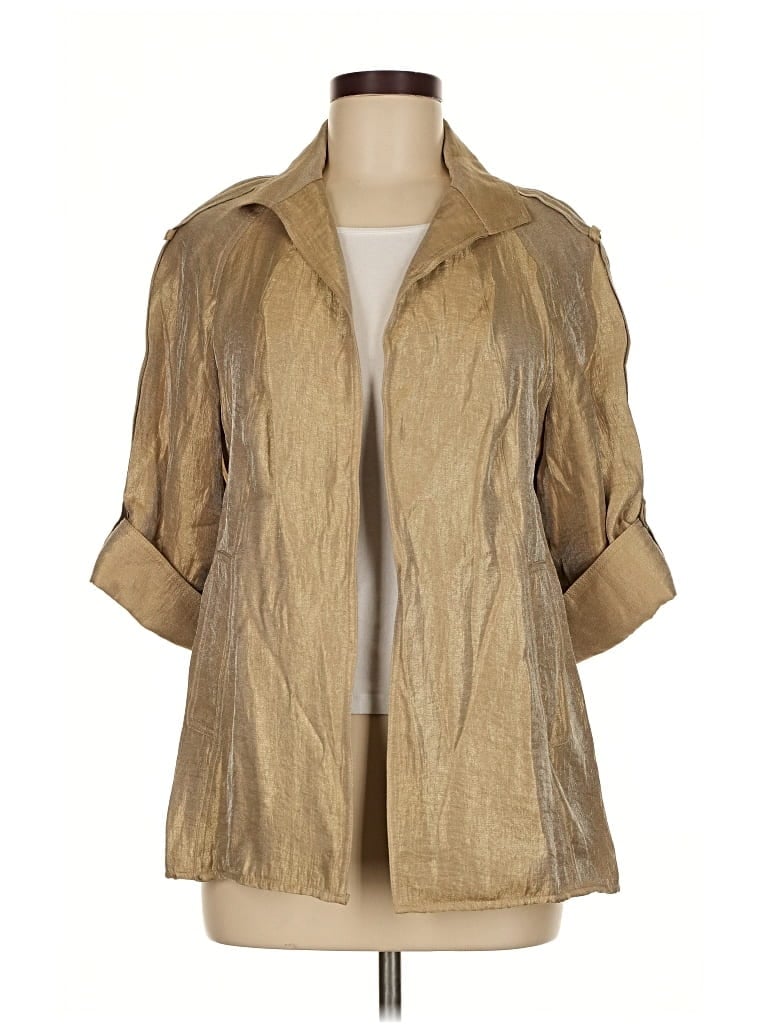 Pre-owned Peace Of Cloth Cardigan Sweater In Brown