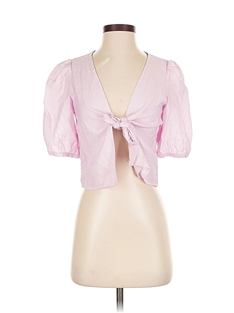Pre-owned Lulus 3/4 Sleeve Blouse In Pink