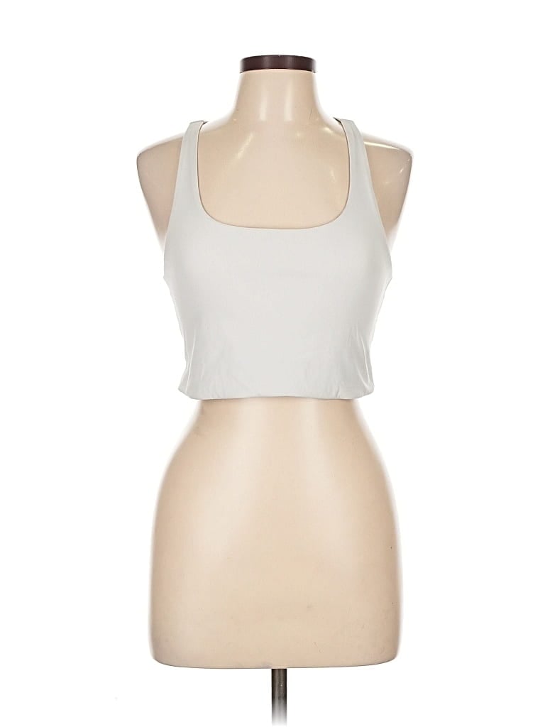 Pre-owned Unbranded Tank Top White Halter Neckline Tops