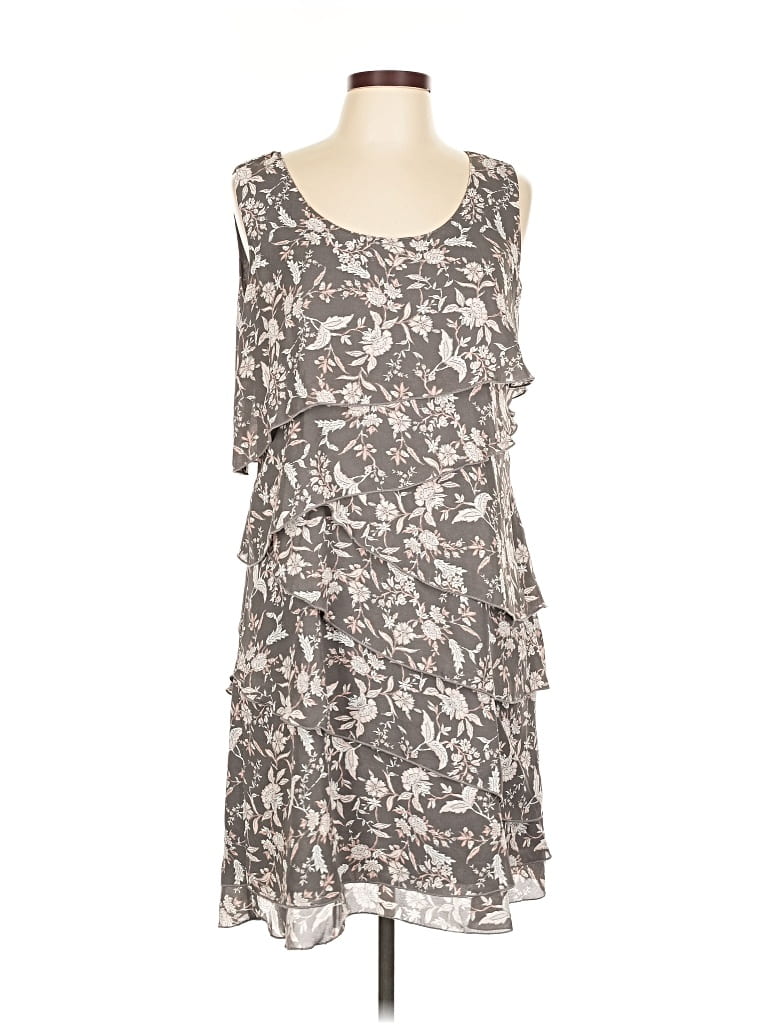 Pre-owned Assorted Brands Casual Dress In Gray