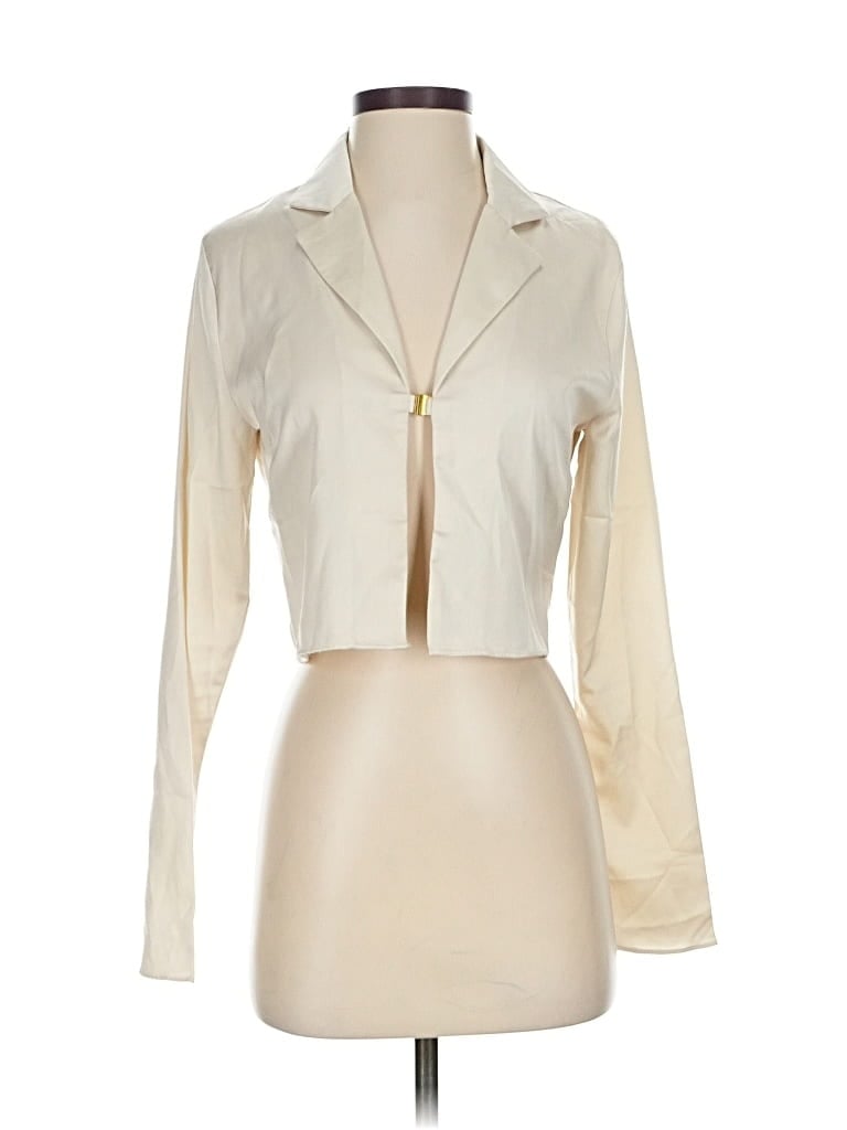 Pre-owned Cotton Candy La Long Sleeve Blouse In White