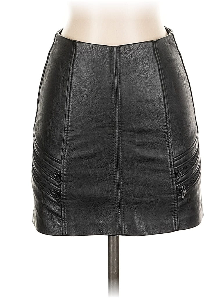 BLANKNYC Pre-owned Blank Nyc Faux Leather Skirt In Black