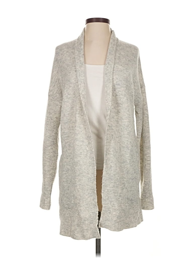 Pre-owned Banana Republic Wool Cardigan Sweater In Gray
