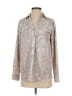 Ann Taylor 100% Polyester Animal Print Silver Long Sleeve Blouse Size XS - photo 1